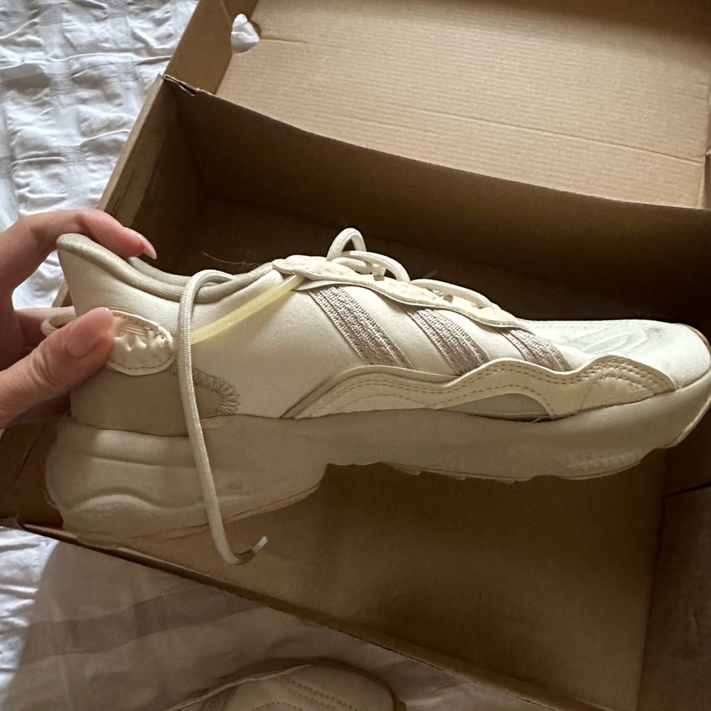 Adidas Ozweego Cream and White Sneakers